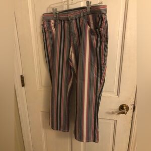 Ralph Lauren Pants Multicolor Ankle Red White and Blue Striped
